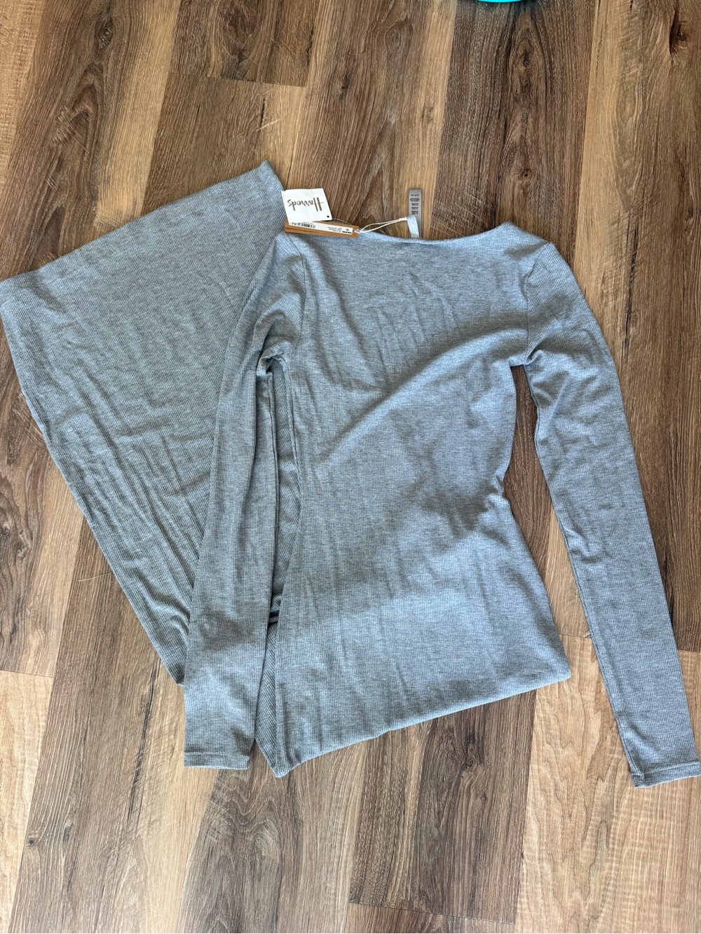 SKIMS Soft Lounge Grey Long Sleeve Scoop Neck Maxi Dress Small - Picture 5 of 5